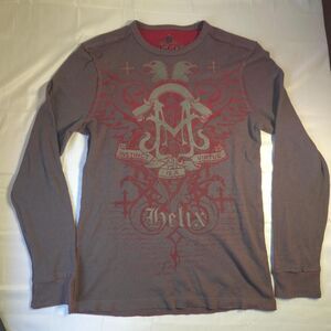 Double-helix Men's Grey and Red Shirt